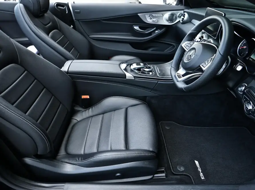 car interior- Leather Vs Fabric in car detailing